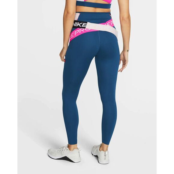 EUC Nike One Luxe Icon Clash Valerian Blue 7/8 Dri-FIT Training Leggings Small - Picture 3 of 16